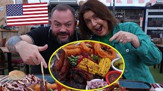 Brits Try American BBQ for the First Time [upl. by Messab]