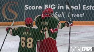 Under 18 Hockey  Windsor Jr Spitfires vs Kitchener Jr Rangers [upl. by Anitirhc]