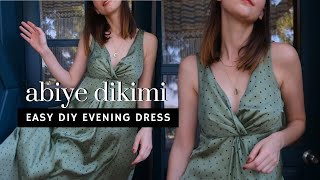 DETAYLI ABİYE DİKİMİ  Saten Elbise Nasıl Dikilir  EASY DIY EVENING DRESS [upl. by Airym162]