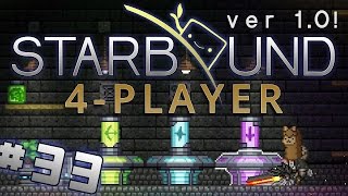 Starbound 10  33  Triple Tables 4 Player Starbound Gameplay [upl. by Dnalrah812]