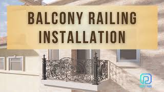 Railing installation  How to install wrought iron balcony railing [upl. by Dlaner]