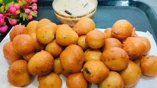 Street Style Mysore Bhajji Recipe At Home With Special Chutney  Mysore Bonda Recipe  Mysore Bajji [upl. by Hairim462]