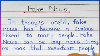 Fake News Essay in English  Essay on Fake News in English  UPSC Exam Essay  State PCS Exam Essay [upl. by Yde]