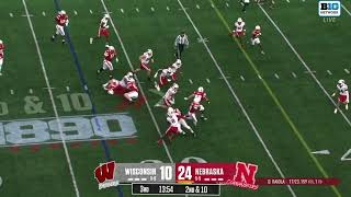 Pinn pull Emmett Johnson vs Wisconsin 2024 [upl. by Arretal]