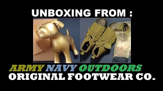 UNBOXING 166 Army Navy Outdoors Original Footwear Co Altama [upl. by Anidan]