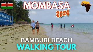 Living the Coastal Dream 🌞🌊  4K Walking Tour on Bamburi Beach Mombasa 🇰🇪 [upl. by Tobi]