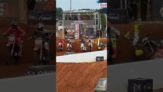 Jalek Swoll slams and causes a red flag supermotocross dirtbikes haidendeegan promotocross [upl. by Audrye]