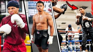 GERVONTA DAVIS vs ROLLY ROMERO TRAINING FOOTAGE SPARRING HEAVY BAG HEAD MOVEMENT [upl. by Aimee99]