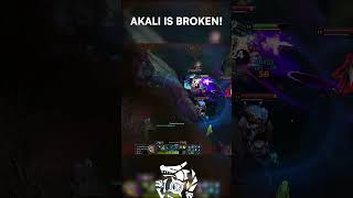 AKALI BROKEN shorts leagueoflegends gaming leaguefunnymoments outplay [upl. by Mandych]