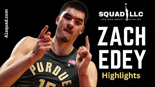 NBA Draft Prospect Zach Edey Highlights Purdue and Link To Scouting Report [upl. by Nahtnhoj]