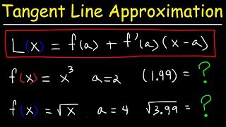 Finding The Linearization of a Function Using Tangent Line Approximations [upl. by Hgiellek]