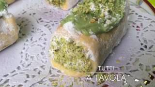 Cannoli di frolla con cioccolato bianco e pistacchi  TUTTI A TAVOLA [upl. by Nomzaj]