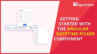 Getting Started with the Angular DateTime Picker Component [upl. by Llenyar407]