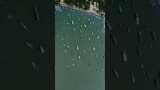 Aerial view of KoyilandyHarbour koyilandy harbour drone kozhikode fishmarket boat [upl. by Eiryk]