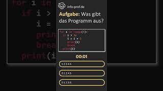 Testfrage forSchleife in Python [upl. by Sremlahc]