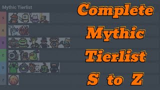 LUCKY DEFENSE  COMPLETE MYTHICS TIERLIST [upl. by Giacomo]