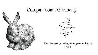 32 Decomposing polygon to ymonotones  Part 1  Computational Geometry  Polygon Triangulation [upl. by Raffarty939]