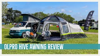 OLPRO Hive Review  Poled drive away awning for campervans [upl. by Olatha241]