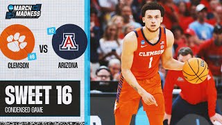 Clemson vs Arizona  Sweet 16 NCAA tournament extended highlights [upl. by Stutzman]