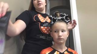 Cheer Hair High Curled Teased Pony [upl. by Seys]