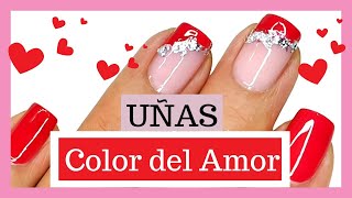 Diseños de Uñas cortas 2024 en Color RojoLas Ideas más Fáciles en Tendencia [upl. by Ellenwad]