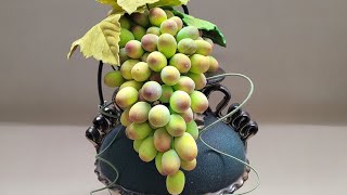 Racimo de UVAS con Foami Moldeable paso a paso desde cero [upl. by Ahsieki]