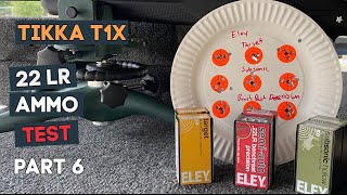 Tikka T1x 22 LR Rimfire Ammo Test Part 6 [upl. by Herb]