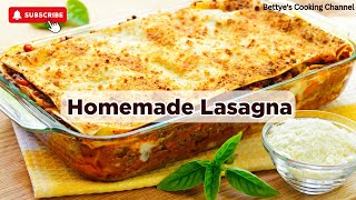 Keto Lasagna Recipe  Easy Homemade Lasagna Low carb  Bettyes Cooking Channel  Lasagna [upl. by Atina280]