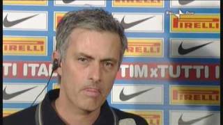 INTER  MILAN 20  MOURINHO  Ampia intervista a fine partita [upl. by Aivatnohs]