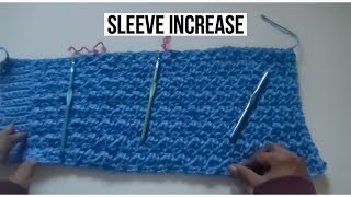 Quick sleeve increase  using 3 different hook sizes [upl. by Erdnad]