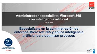 MICROSOFT Administrador especialista Microsoft 365 con inteligencia artificial [upl. by Elisha528]