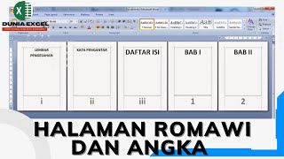 Cara Membuat Halaman Romawi dan Angka  DUNIA EXCEL [upl. by Celeste672]