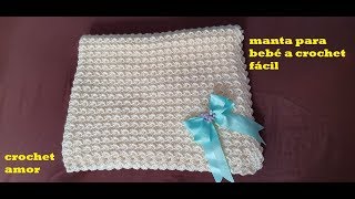 Manta en Punto Fantasia a Crochet tejido en 3D 😍 Crochet Para Bebé [upl. by Zere487]