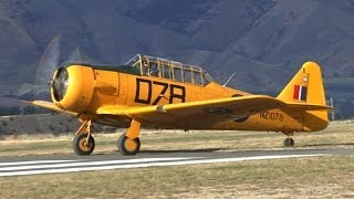 T6 Harvards aka Texans at Wanaka [upl. by Aoket]