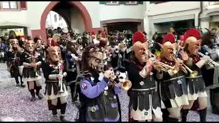 Fasnacht Liestal 2022  Milchgugge Latärnäschränzer und Wasserfalleschränzer gemeinsam [upl. by Roswell]