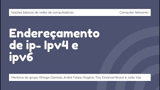 Endereçamento de IP IPv4 e IPv6 [upl. by Marchall566]