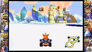 Crash Nitro Kart  GBA  Cap 14  Reliquias Platinas de Barin  Gameplay Sin Comentarios [upl. by Nehtanoj558]