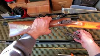 Muzzleloading rifle double set trigger adjustment and use [upl. by Devina]