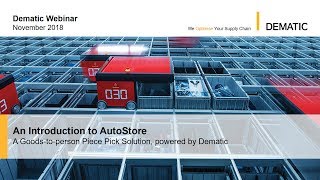 Dematic Webinar An Introduction to AutoStore [upl. by Katushka]