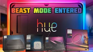 Philips Hue HDMI Sync Box Gradient Light Strip  Play Light Bars  Unbox  Setup [upl. by Kubetz]