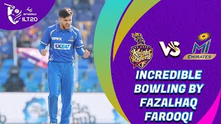 Incredible Bowling By Fazalhaq Farooqi  AD Knight Riders vs MI Emirates  Match 12  DP World ILT20 [upl. by Any449]