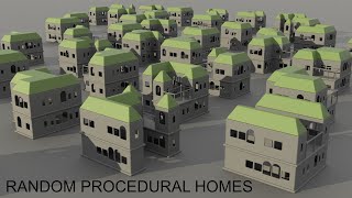 Randomly generated procedural homes in Houdini tutorial [upl. by Bevers]