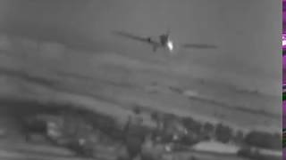 Ju 52 Shot Down  Closeup WW2 Gun Camera Footage [upl. by Alberta]