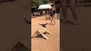 Look what I did in Luckenbach Texas No one was more surprised than me that I lassoed one horn [upl. by Anet]