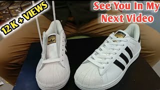 Simple How To Lace Shoes Normal Way  Best Way To Lace Up Shoes  How To Tie Adidas Superstar [upl. by Burt]