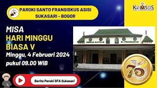 Misa Hari Minggu Biasa V  Minggu 4 Februari 2024 pukul 0900 WIB [upl. by Anelad]