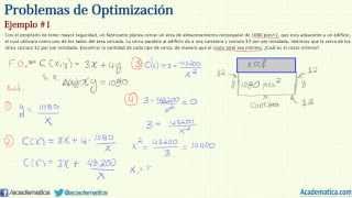 Problemas de optimización  Ejemplo 1 [upl. by Yursa]