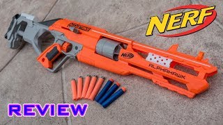 REVIEW Nerf Elite Accustrike Alphahawk Unboxing Review amp Firing Test [upl. by Yate15]