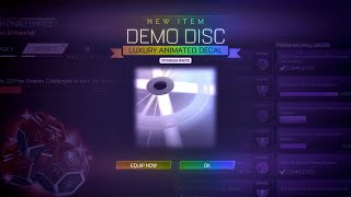 I GOT THE NEW TITANIUM WHITE DEMO DISC DECAL IN ROCKET LEAGUE  BEST DECAL [upl. by Auoy747]