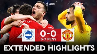 EXTENDED HIGHLIGHTS  Brighton 00 67 PENS Manchester United  Emirates FA Cup 202223 [upl. by Aloin]